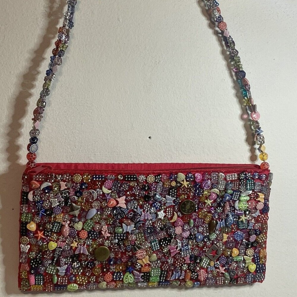 La Viola Beaded Y2K Clutch Purse Clutch Bag